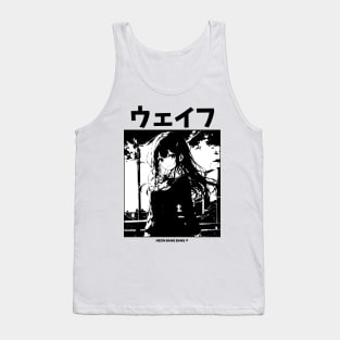 Anime Manga Girl Aesthetic Soft Grunge Waifu Japanese Otaku - White Tank Top